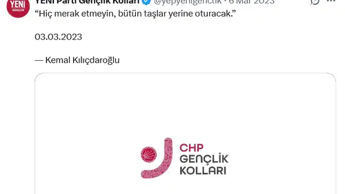 CHP Gençlik Kolları, YENİ Parti'nin ele geçirdiği X hesabını geri aldı!