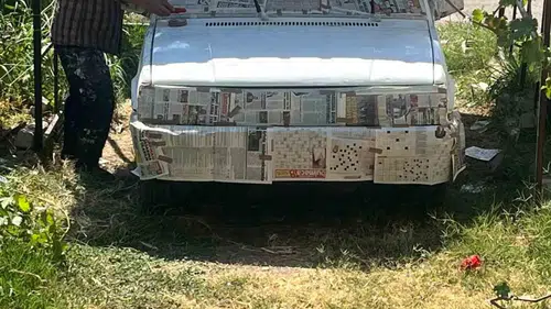 Sanayide 80 Bin TL Fiyat Aldı, Otomobilini Kendisi Boyadı