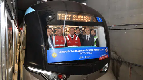 O hatta test sürüşü yapıldı... İstanbul'da metro için geri sayım