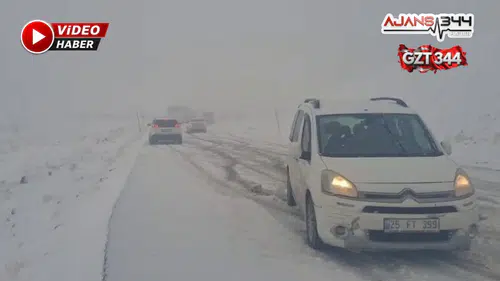 Palandöken Geçidi’nde Yoğun Kar: Araçlar Yolda Kaldı