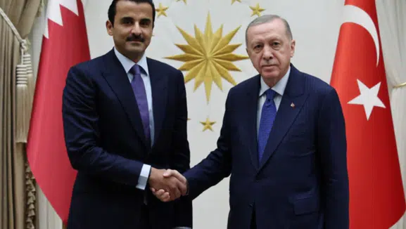 Cumhurbaşkanı Erdoğan ile Katar Emiri Al Sani ile görüştü