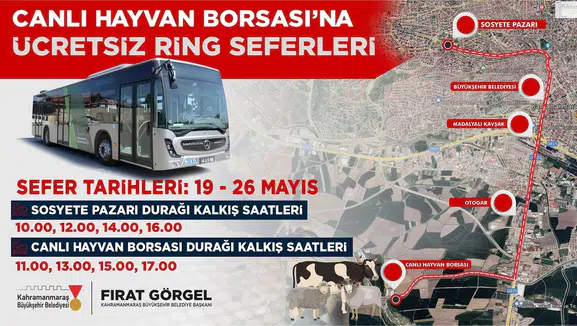 Canlı Hayvan Borsası’na Ücretsiz Taşıma Dönemi Başlatıldı!