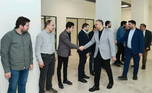 Başkan Hanifi Toptaş tüm personeliyle tek tek bayramlaştı