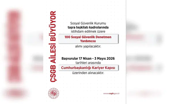 SGK 100 Denetmen Yardımcısı Alımı İçin Süreç Başladı