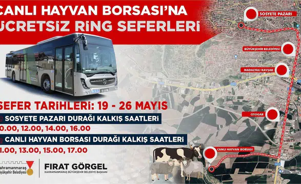 Canlı Hayvan Borsası’na Ücretsiz Taşıma Dönemi Başlatıldı!