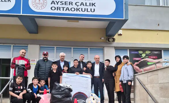 KASKF’den Ayser Çalık Ortaokulu’na Malzeme Desteği