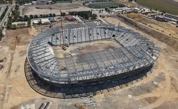 Kahramanmaraş'ta 2 Milyar TL yatırımla yeni stadyum inşaatında sona yaklaşılıyor