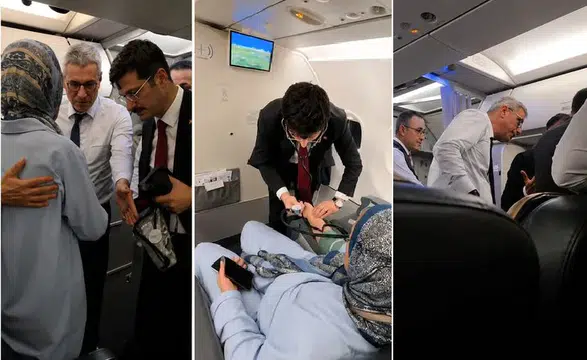 Uçakta Fenalaşan Yolcuya Bakan Memişoğlu'nun Ekibi Müdahale Etti