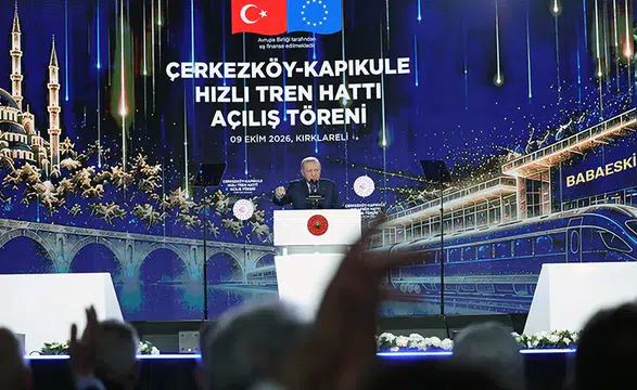 Cumhurbaşkanı Erdoğan: Halkalı-Kapıkule hattı Avrupa'ya açılan stratejik bir lojistik omurga olacak