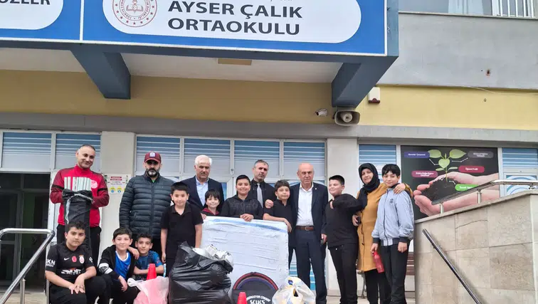 KASKF’den Ayser Çalık Ortaokulu’na Malzeme Desteği