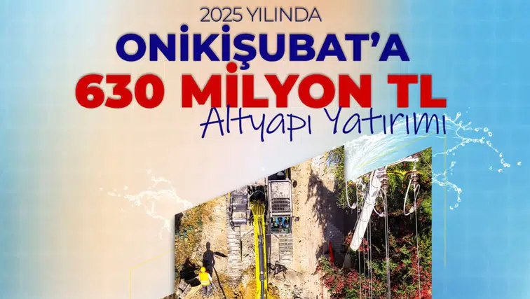 Onikişubat’a 630 Milyon TL’lik Dev Altyapı Yatırımı