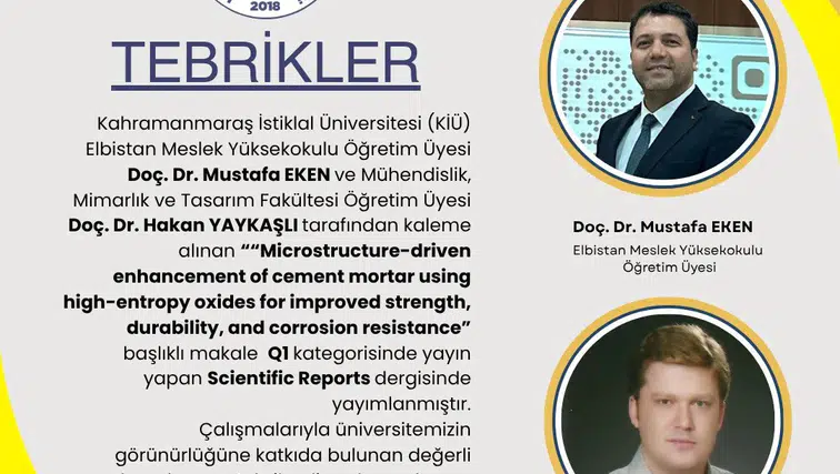 KİÜ’lü Akademisyenlerden Q1 Dergide Başarı