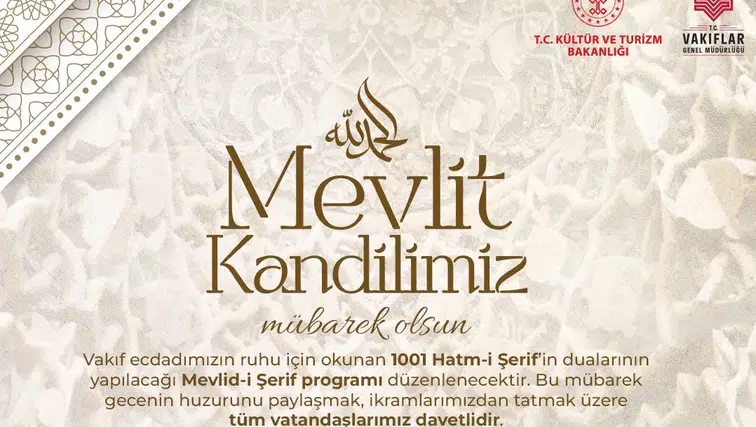 Kahramanmaraş'ta Mevlid Kandili İçin Özel Program Düzenlenecek