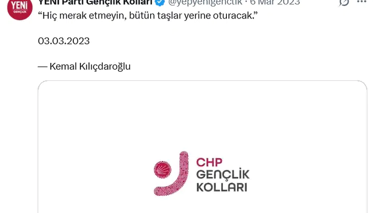 CHP Gençlik Kolları, YENİ Parti'nin ele geçirdiği X hesabını geri aldı!