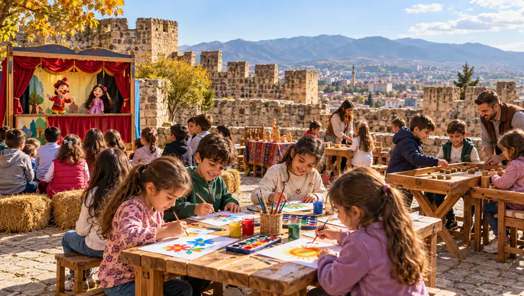 Kahramanmaraş Kalesi’nde çocuklara sanat etkinliği