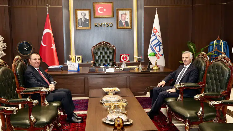 Vali Ünlüer’den Yeniden Seçilen KMTSO Başkanına Ziyaret