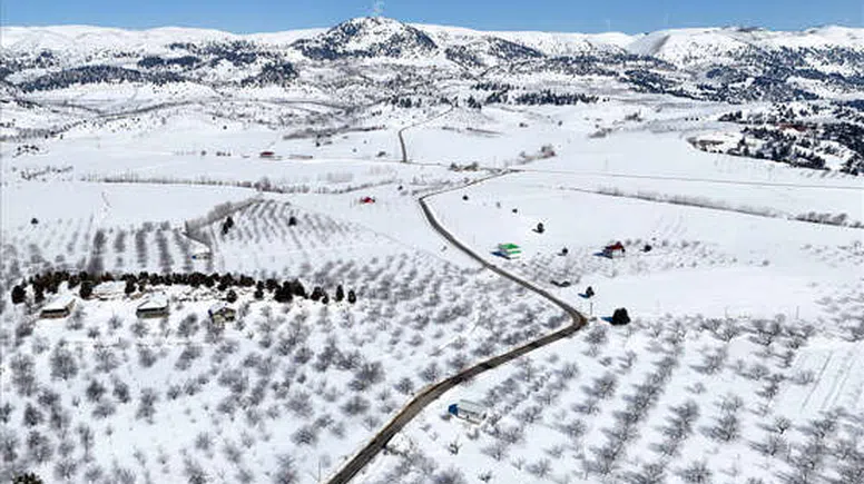 Kahramanmaraş'ta ki Merk Gölet'i Dondu