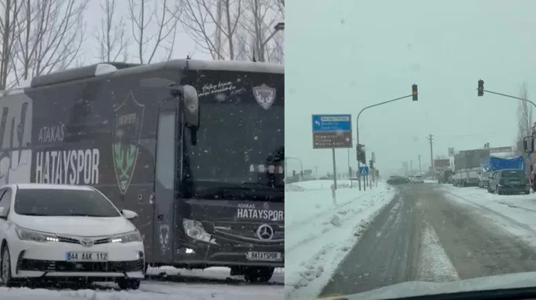 Hatayspor Takım Otobüsü Göksun'da Mahsur Kaldı