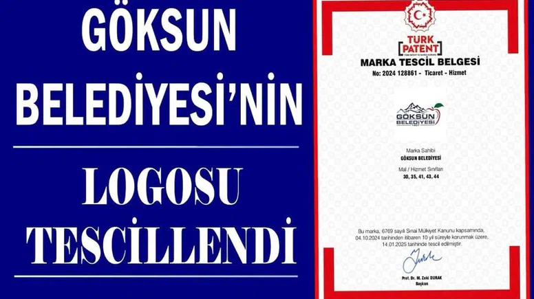 Göksun Belediyesi’nin Kurumsal Logosu Tescillendi
