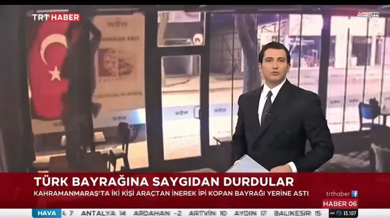 Elbistan’da Türk Bayrağına Duyarlılık Kameralara Yansıdı