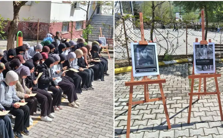 Kahramanmaraş'ta hayatını kaybeden öğretmen ve öğrenciler Çermik'te anıldı