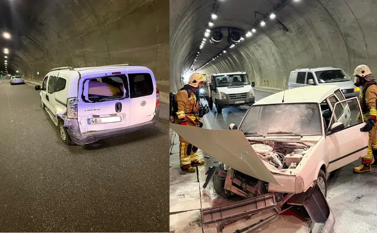 Sezai Karakoç Tüneli’nde Kaza: 1 Yaralı Kurtarıldı