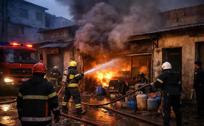 İş Yerinde Çıkan Yangın Kısa Sürede Kontrol Altında