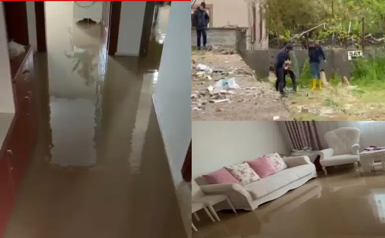 Yağışta Duvarları Delerek Çözüm Aradılar