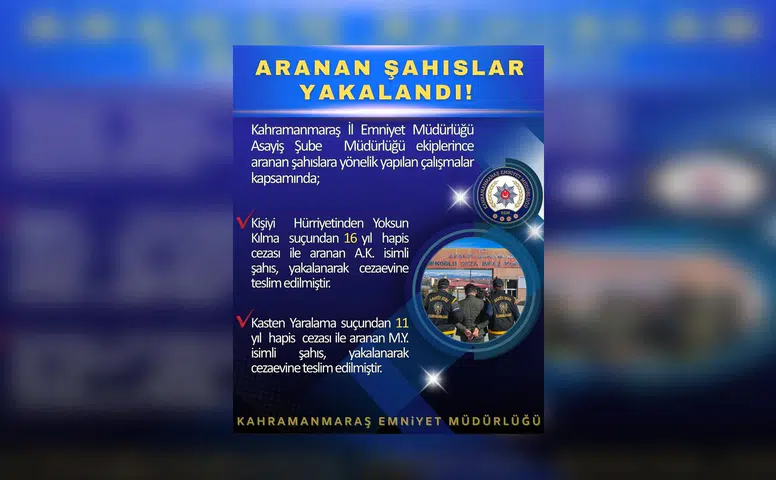 Aranan Şahıslara Yönelik Operasyonda 2 Kişi Yakalandı