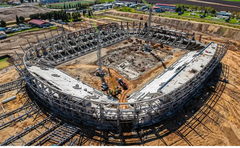 Kahramanmaraş’a Yeni Stadyumda Çalışmalar Hızlandı