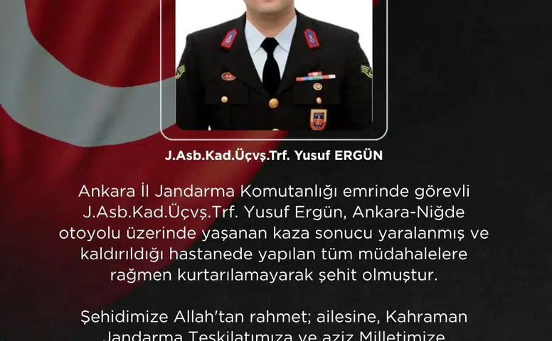 Şehit Yusuf Ergün İçin Bakan Çiftçi'den Mesaj