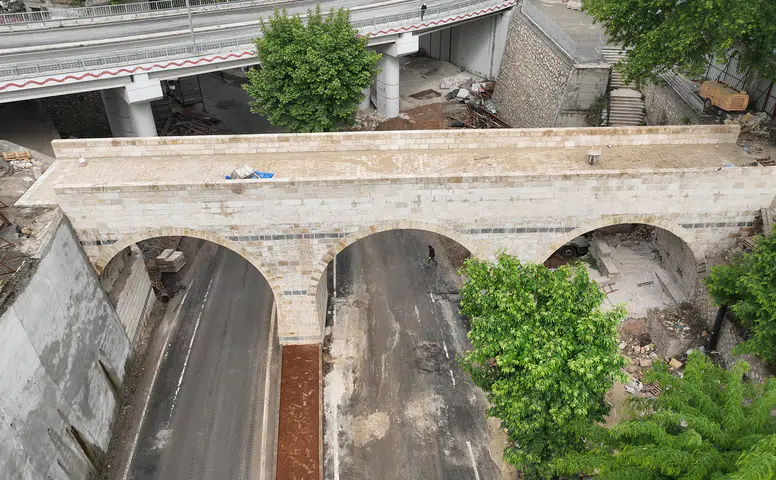 Tarihi Kanlıdere Köprüsü’nde restorasyonda sona gelindi