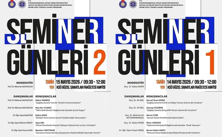KSÜ’de Sanat Rüzgarı: Seminer Günleri Başlıyor