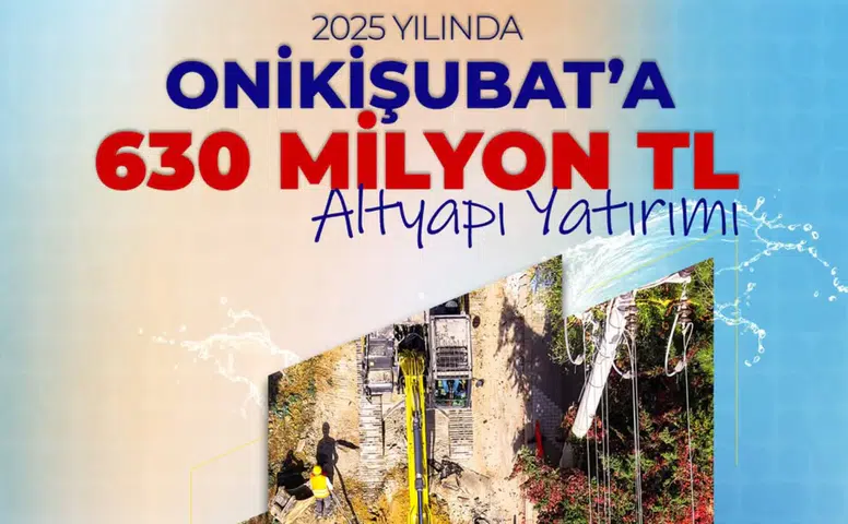 Onikişubat’a 630 Milyon TL’lik Dev Altyapı Yatırımı