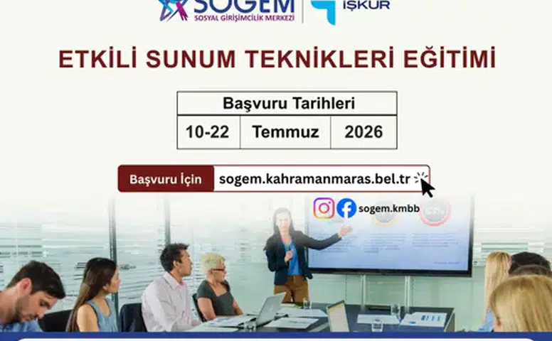 SOGEM'den Ücretsiz Etkili Sunum Teknikleri Eğitimi