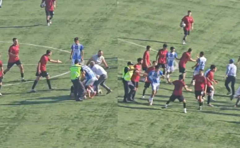 Futbol Turnuvasında Saha Karıştı! Kavga Kameraya Yansıdı