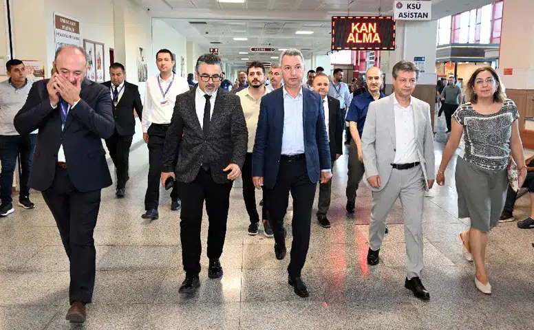Rektör Okumuş KSÜ Hastanesindeki Çalışmaları İnceledi