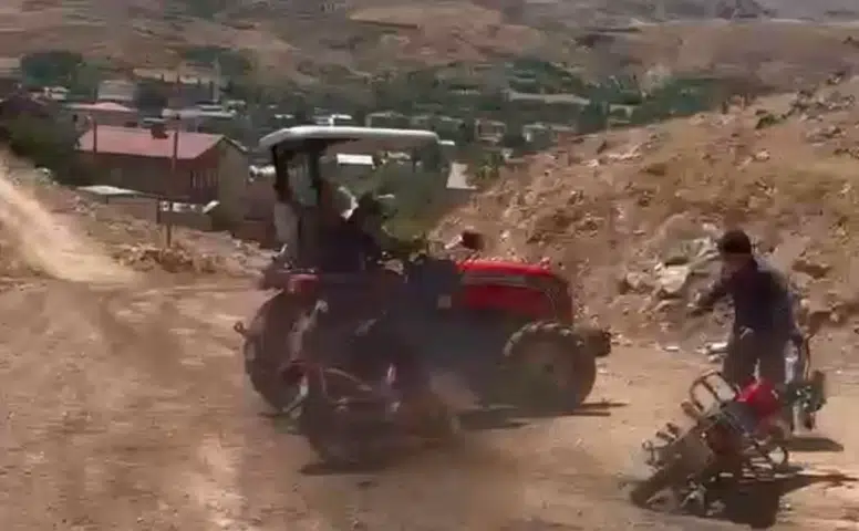 Traktörlü Kavganın Kamera Görüntüleri Ortaya Çıktı