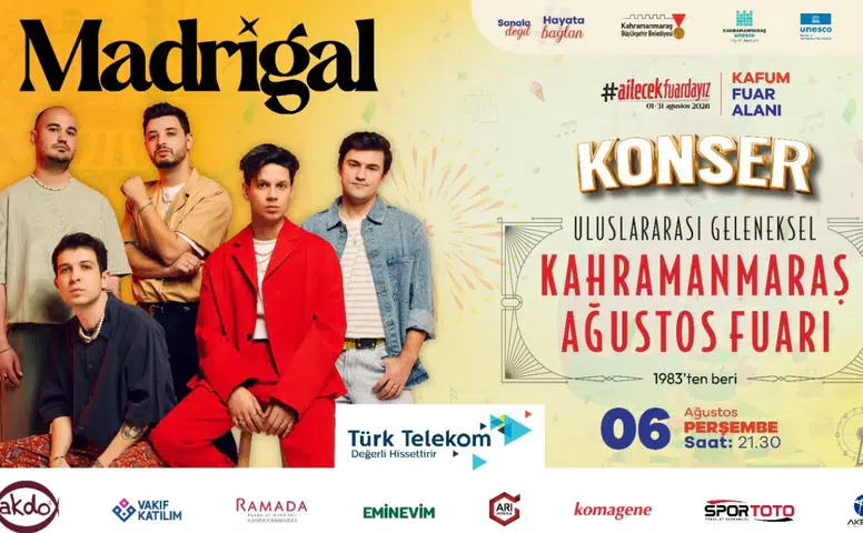 Madrigal 6 Ağustos’ta KAFUM’da Sahne Alacak