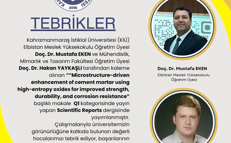 KİÜ’lü Akademisyenlerden Q1 Dergide Başarı