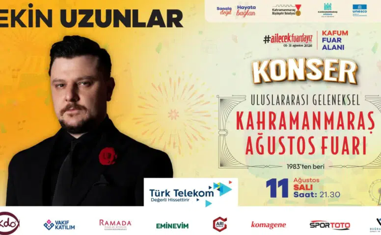 Kahramanmaraş’ta Bu Akşam Ekin Uzunlar Sahnesi