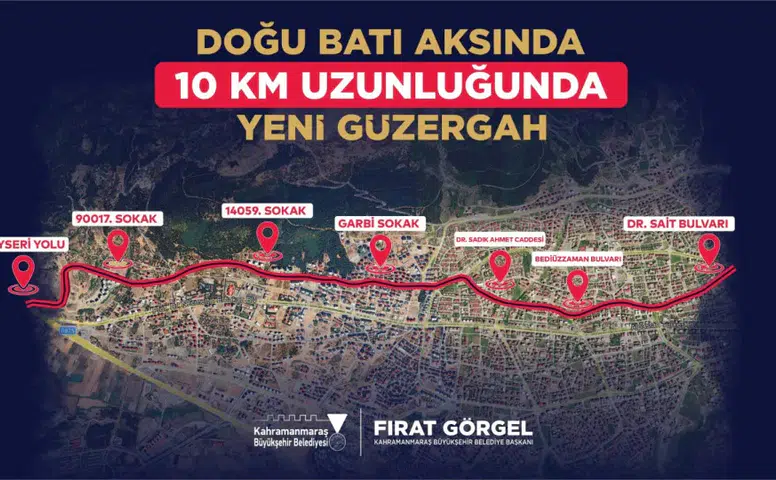 Kahramanmaraş'ta 10 km'lik yeni ulaşım aksı ile trafik yoğunluğu azalacak