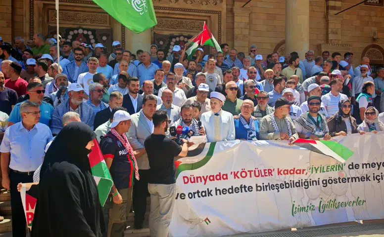 Filistin Destek Konvoyu Kahramanmaraş'ta Karşılandı