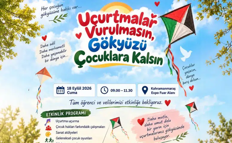 Kahramanmaraş’ta Uçurtmalar Filistinli Çocuklar İçin Uçacak