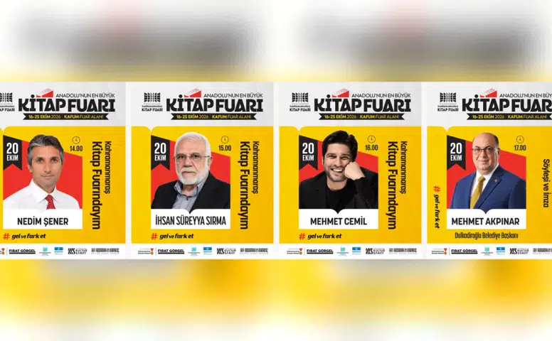 Kahramanmaraş Kitap Fuarı'nda 20 Ekim programı