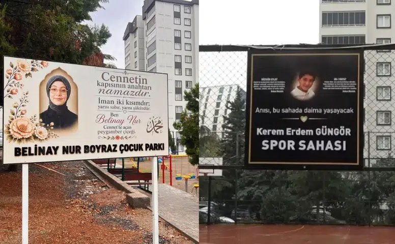 Belinay ve Kerem’in isimleri Yeşilvadi’de yaşayacak