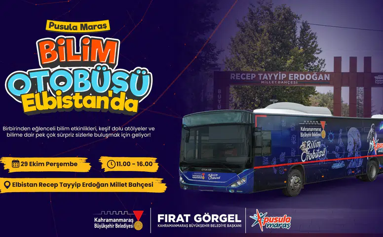 Büyükşehir’in Bilim Otobüsü Elbistan’da!