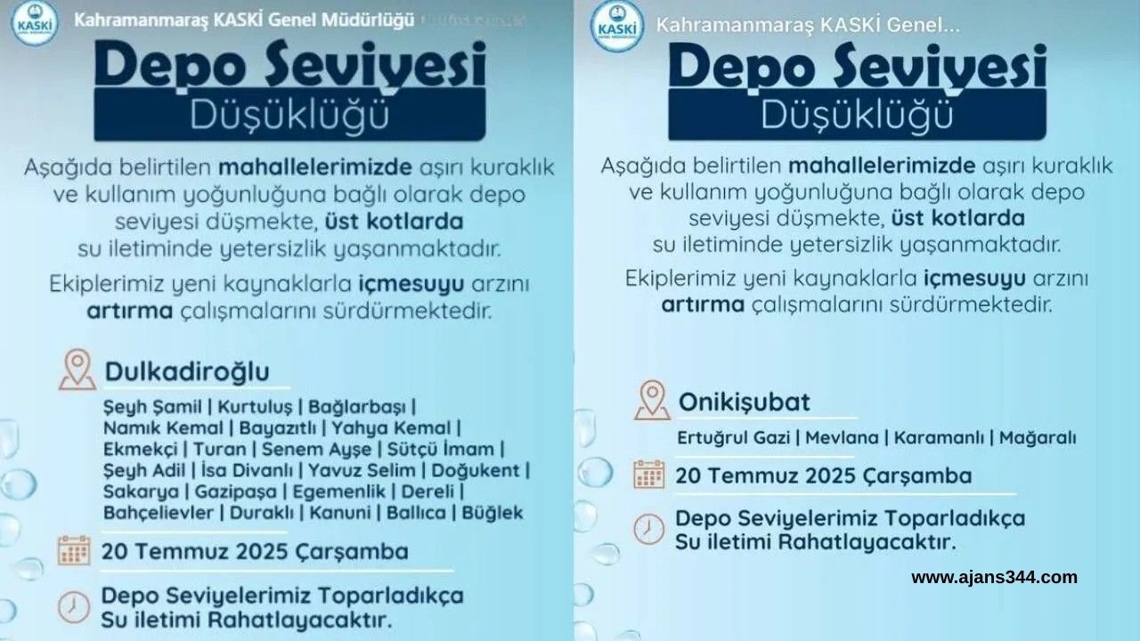 Kahramanmaraş’ta Depolarda Su Seviyesi Düştü (1)