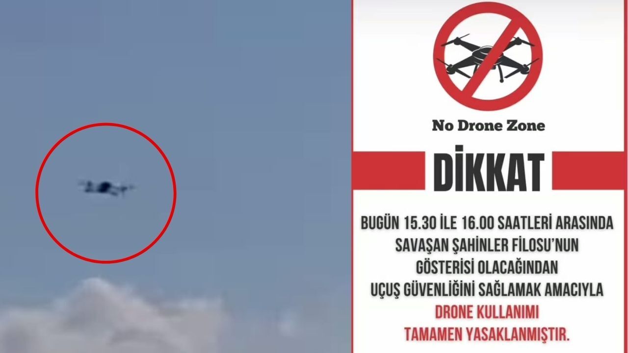 Kahramanmaraş’ta F 16 Gösterisi Sırasında Drone Kaldırıldı (1)