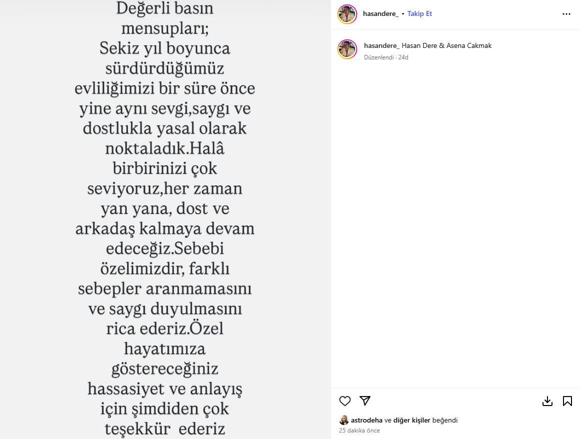 Hasan Dere Ve Asena Açıklama
